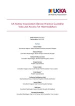 Vascular access for haemodialysis April 2023